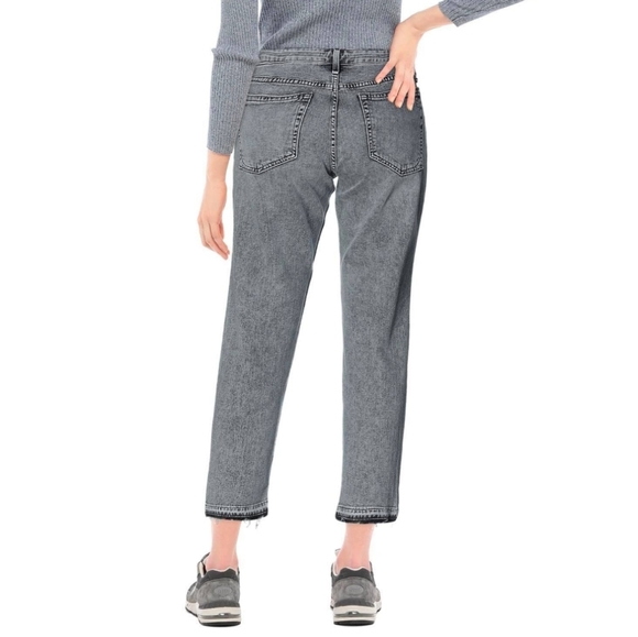 rag & bone Dre Low Rise Slim Boyfriend Raw Edge Jeans Size 30 Dusty Trai… - Picture 2 of 7